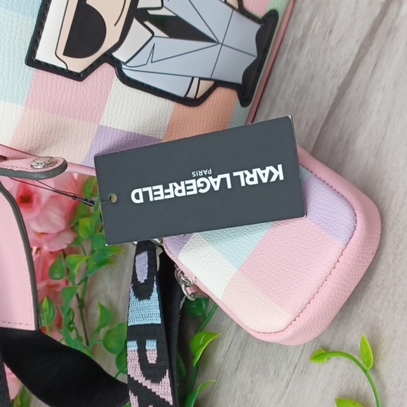 Karl Lagerfeld Blush Combo Camera Bag NWT - Picture 3 of 10